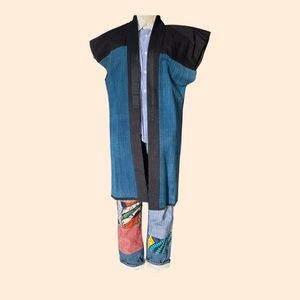 Wabi Sabi indigo Vest Samurai Shoulders- Japan